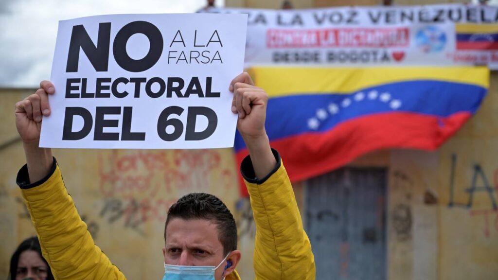 Venezolanos en Bogotá protestaron contra elecciones legislativas de Maduro (Revista Semana)